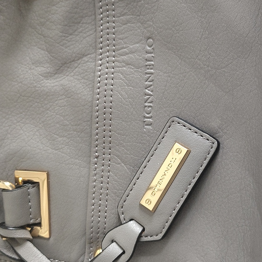 Tignanello Pretty Pockets Grey Leather Shoulder Bag - Picture 9 of 10
